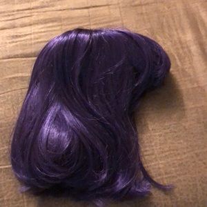Purple synthetic bob with bangs wig